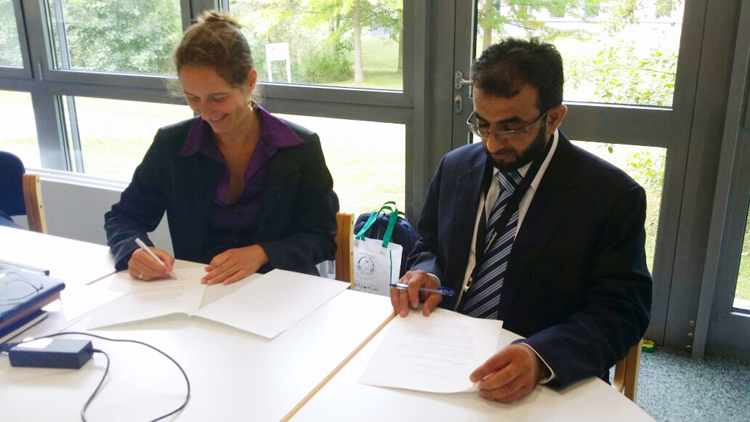 جانب من توقيع اتفاقية التعاون المشترك مع معهد فراوينهوفر